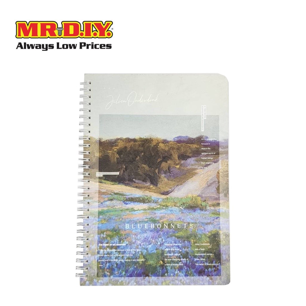 มิสเตอร์. ดี.ไอ.วาย สมุดโน็ตสันห่วง 80 เเกรม ขนาด 17.3 x 25 ซม. (จำนวน 68 แผ่น) คละลาย