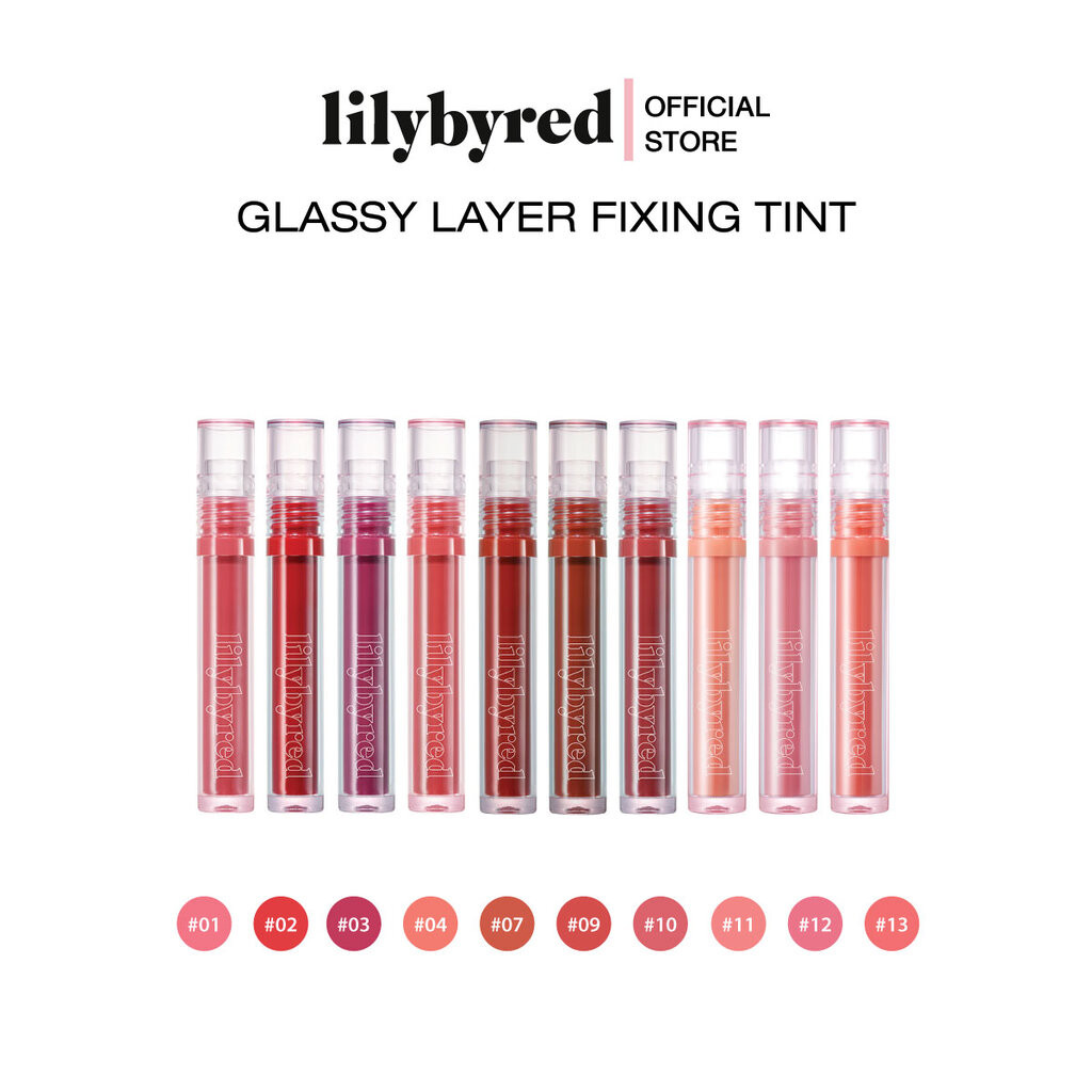 [SALE อ่านก่อนสั่ง exp 2025 ] LILYBYRED GLASSY LAYER FIXING TINT 3.8 G. ( ลิปทิ้นท์ ติดทน)