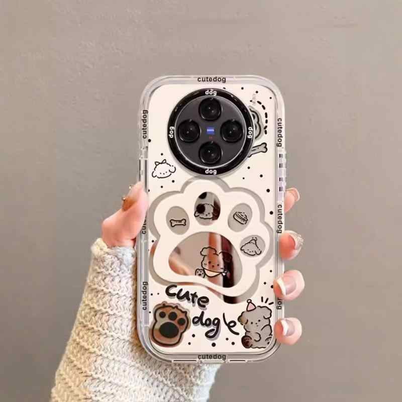 สําหรับ VIVO x200 Pro X100 ultra X90 X80 X70 เคสโทรศัพท์สุนัข Claw กระจกถุงลมนิรภัยกรณีป้องกันกรณี ราคา ถูกที่สุด ดีลบีเคเค แกลเลอรีภาพที่ 6
