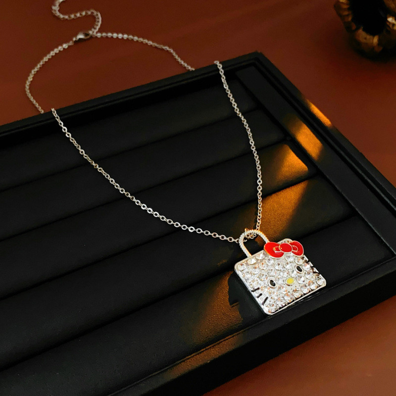 เข็มเงินหยดน้ํามันผีเสื้อปมลูกแมวหูเล็บขนาดเล็กบุคลิกภาพแฟชั่นเสื้อกันหนาวโซ่อเนกประสงค์ระดับไฮเอนด์ชุดเครื่องประดับสําหรับผู้หญิง - รูปที่ 6