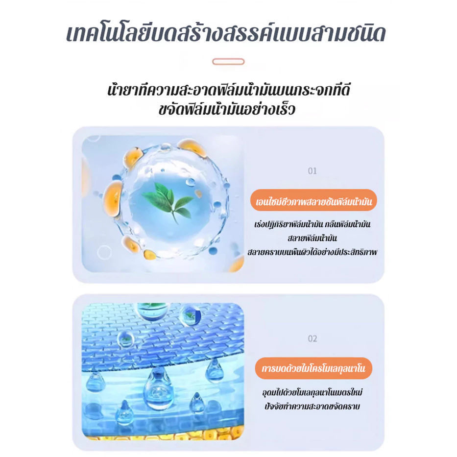 ครีมนวดผมกระจก น้ำยาทำความสะอาดและปรับสภาพกระจกหน้ารถ thumbnail 9