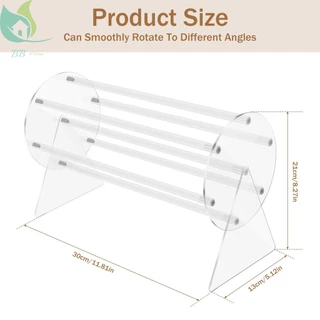 ขาตั้งอะคริลิคใส หมุนได้ 360 องศา Claw คลิป Organizer Claw คลิปผู้ถือโปร่งใส คลิปชั้นเก็บ hair claw acrylic stand
