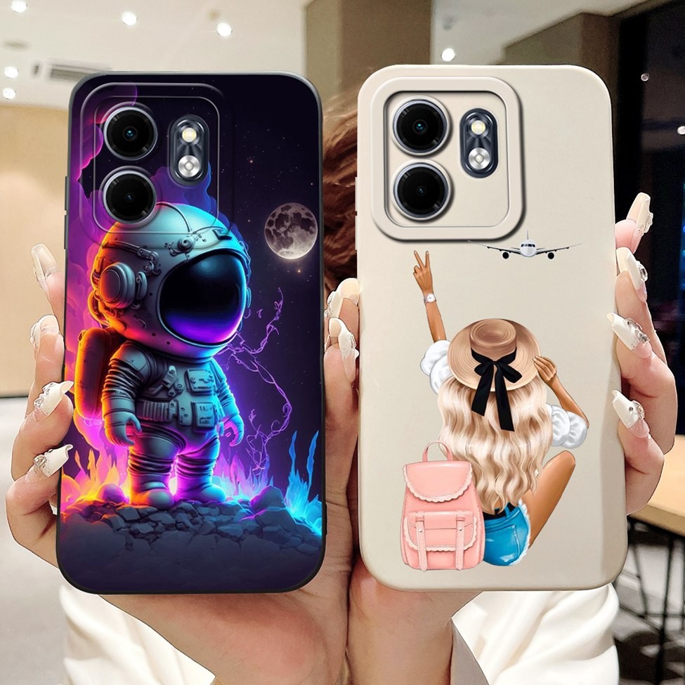 เคส Infinix Smart 9 X6532 ดอกไม้แฟชั่นน่ารัก Cat นักบินอวกาศซิลิโคนเคสโทรศัพท์ Infinix Smart 9 ฝาหลั