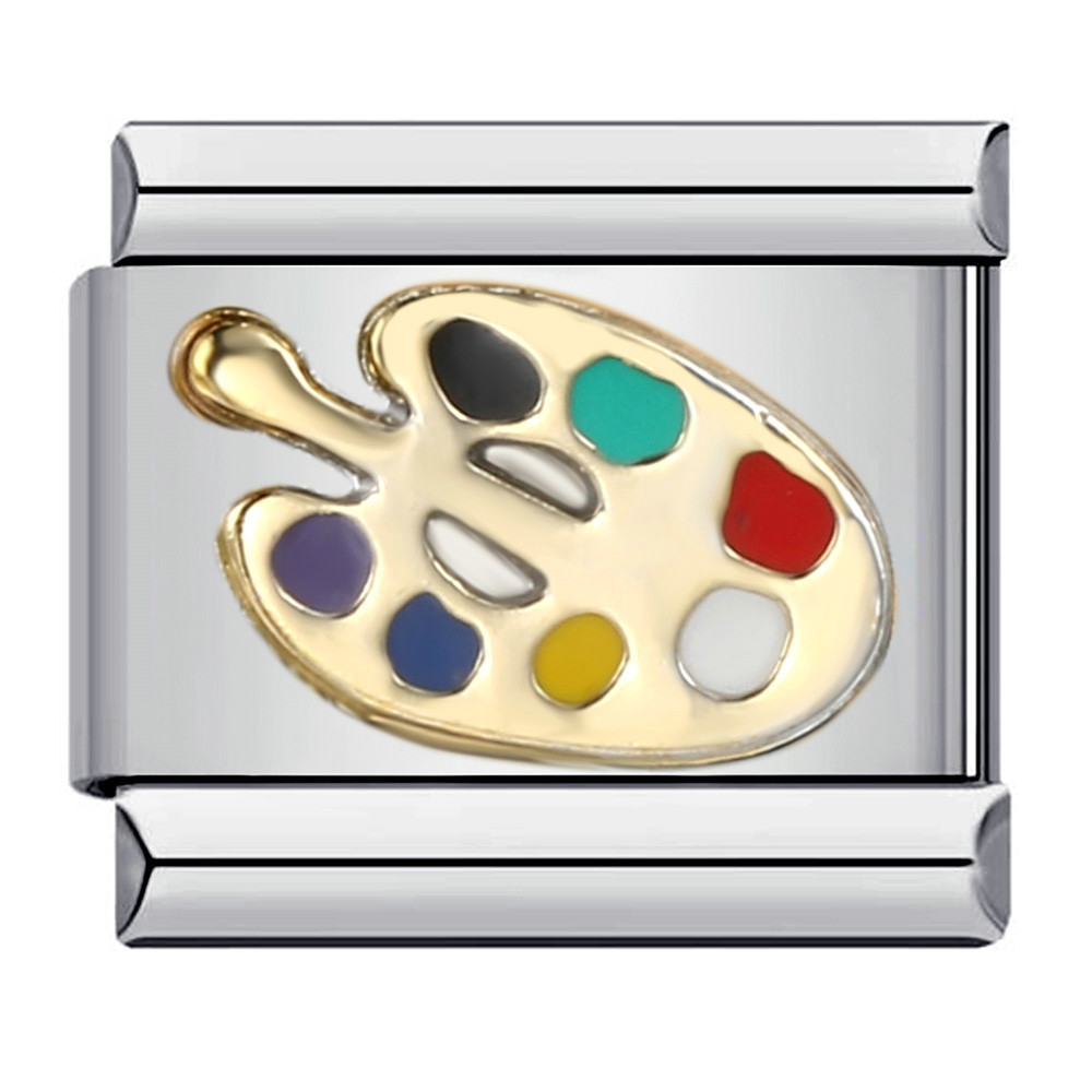 Music Hobby Series สแตนเลสอิตาเลี่ยนโมดูลสร้อยข้อมือไทเทเนียมเหล็กเชื่อมรูปแบบ DIY สร้อยข้อมือ - รูปที่ 6