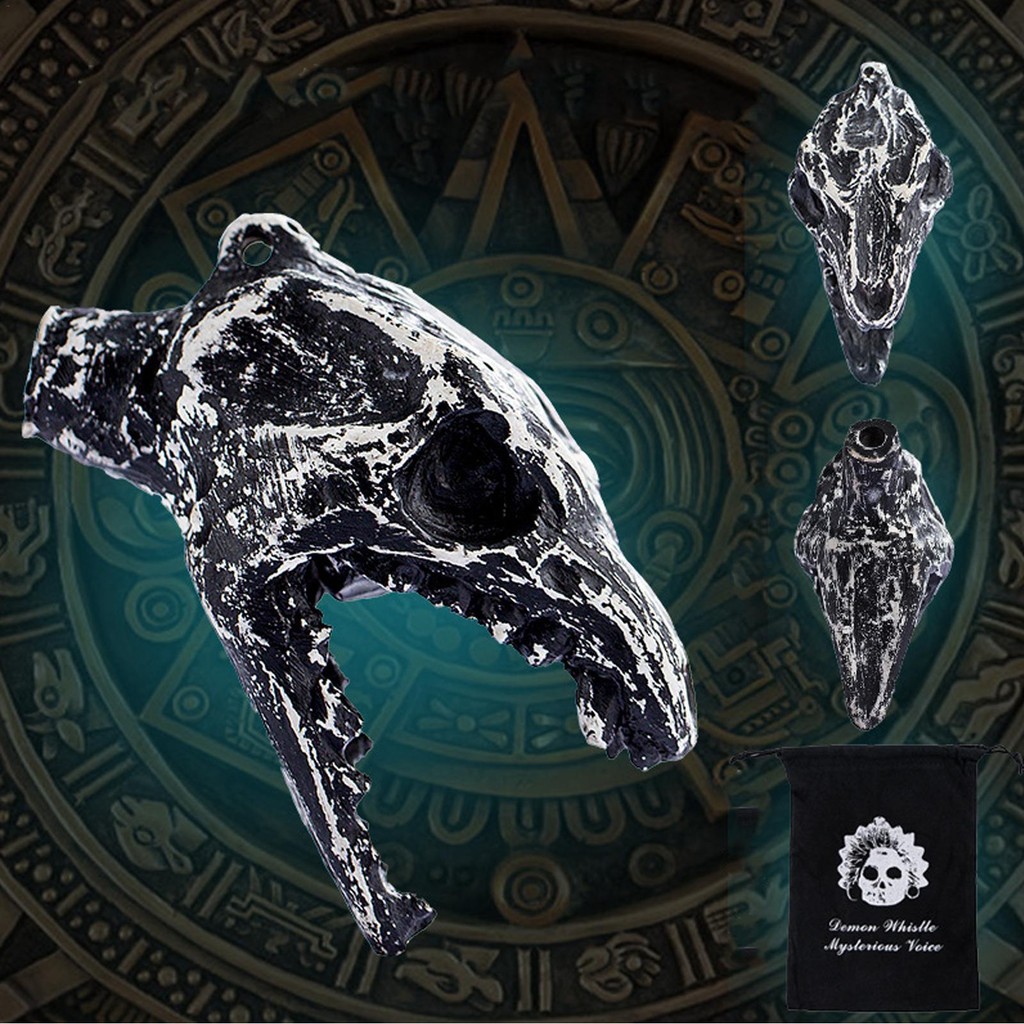 Aztec Death Whistle Spooky Aztec Death ไดโนเสาร์ Skull Whistle เสียงแปลกของขวัญฮาโลวีน novth