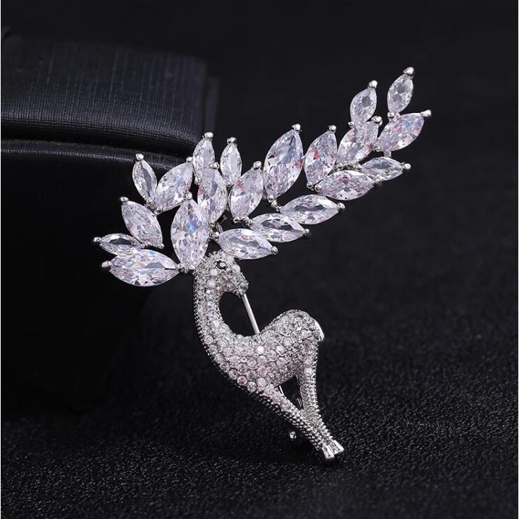 เข็มกลัดกวาง ZIGA อุปกรณ์แต่งกายสำหรับเสื้อผ้า