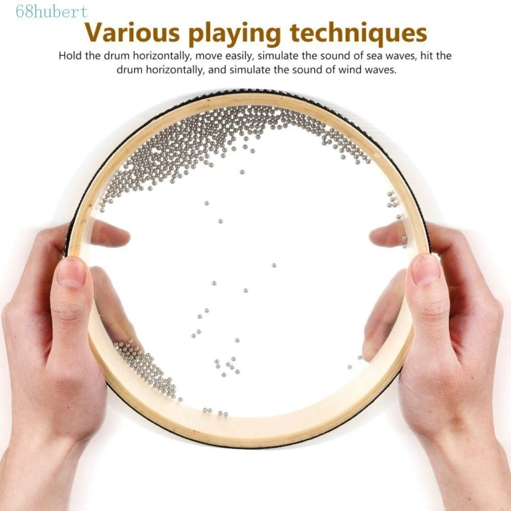 Hubert Wave Drum, สองด้านเสียงของ Sea Ocean Drum, Ocean Wave Bead Folk Songs Transparent Orff Instrument Hand Drum Percussion Play