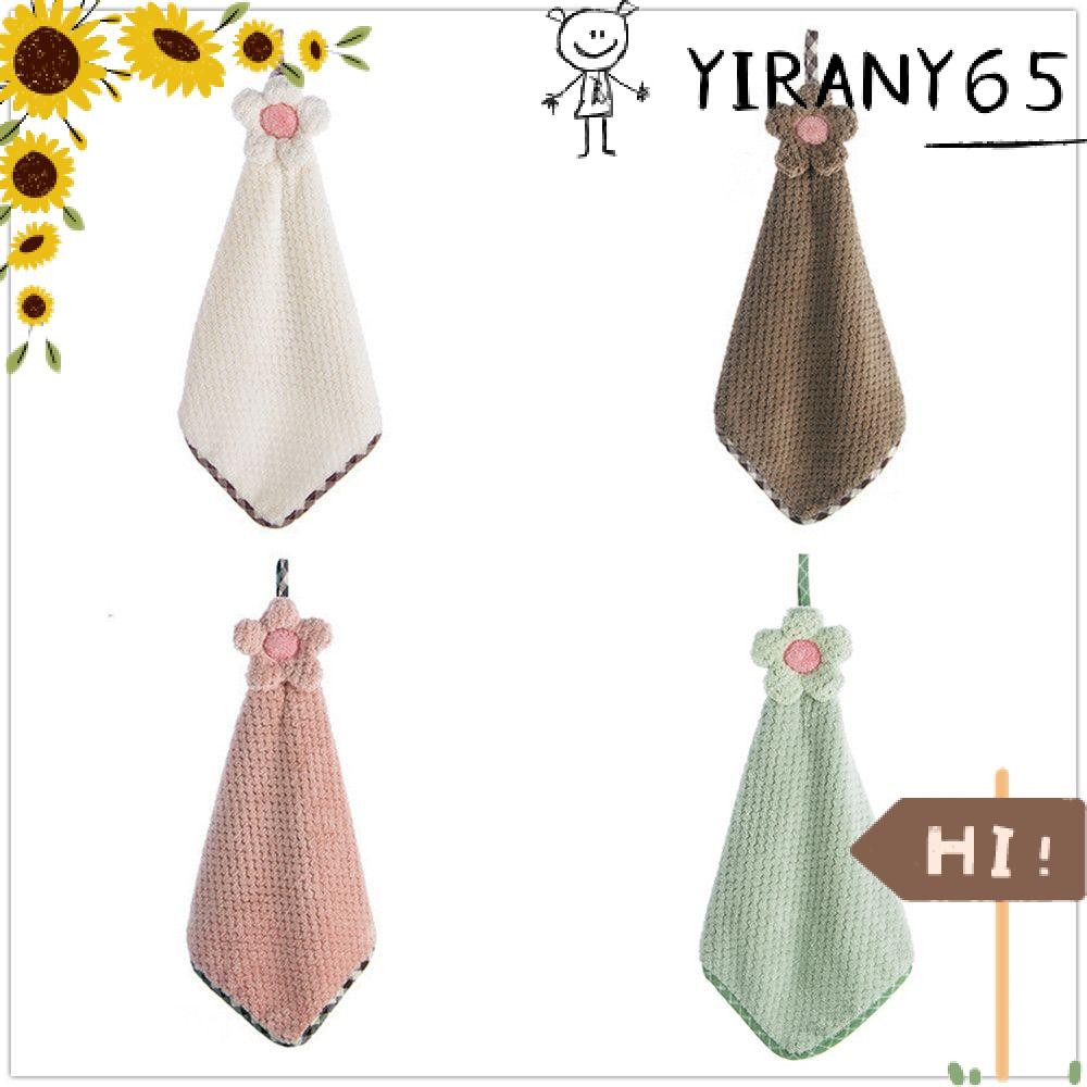 YIRAN ผ้าเช็ดมือทําความสะอาดผ้าขี้ริ้วครัวแบบแขวนได้