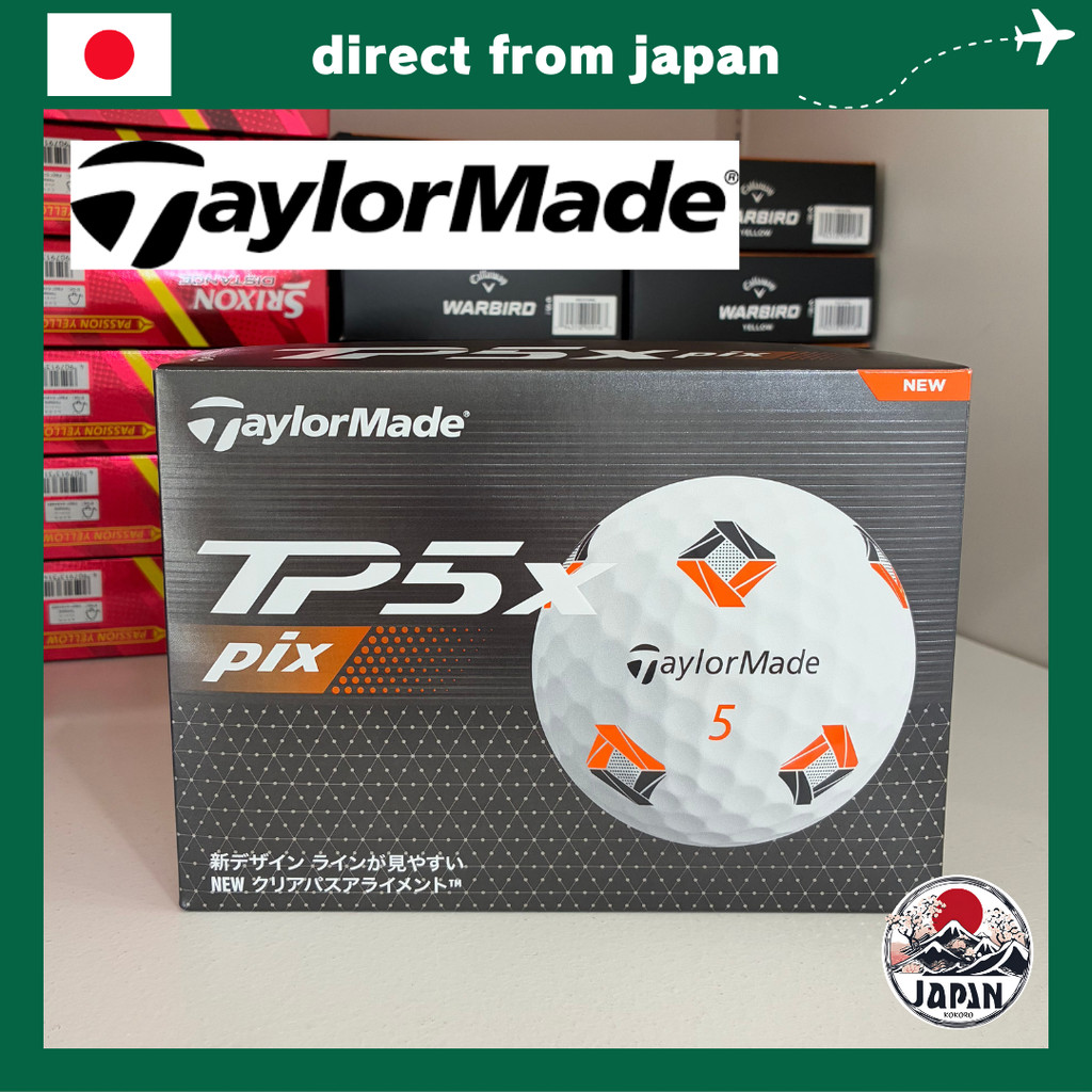 TaylorMade TP5x pix 2024 Golf Balls – Tour-Level Distance & Soft Feel, 1 Dozen