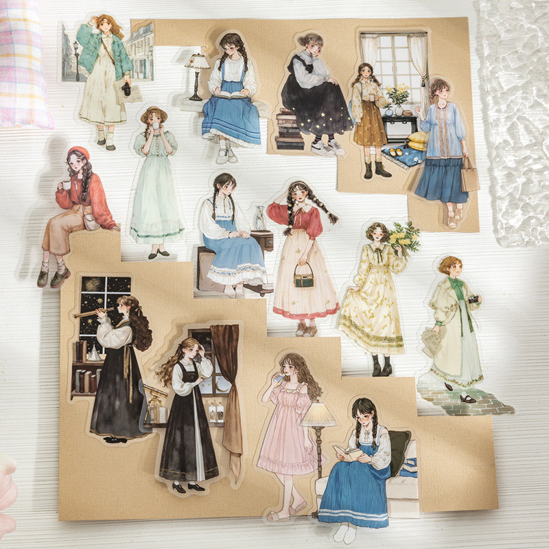 นาย กระดาษ 30 ชิ้น/แพ็ค PET Original Professional ตัวอักษรสติกเกอร์สําหรับคู่มือเคสโทรศัพท์ DIY บัญชีมือตกแต่ง Collage