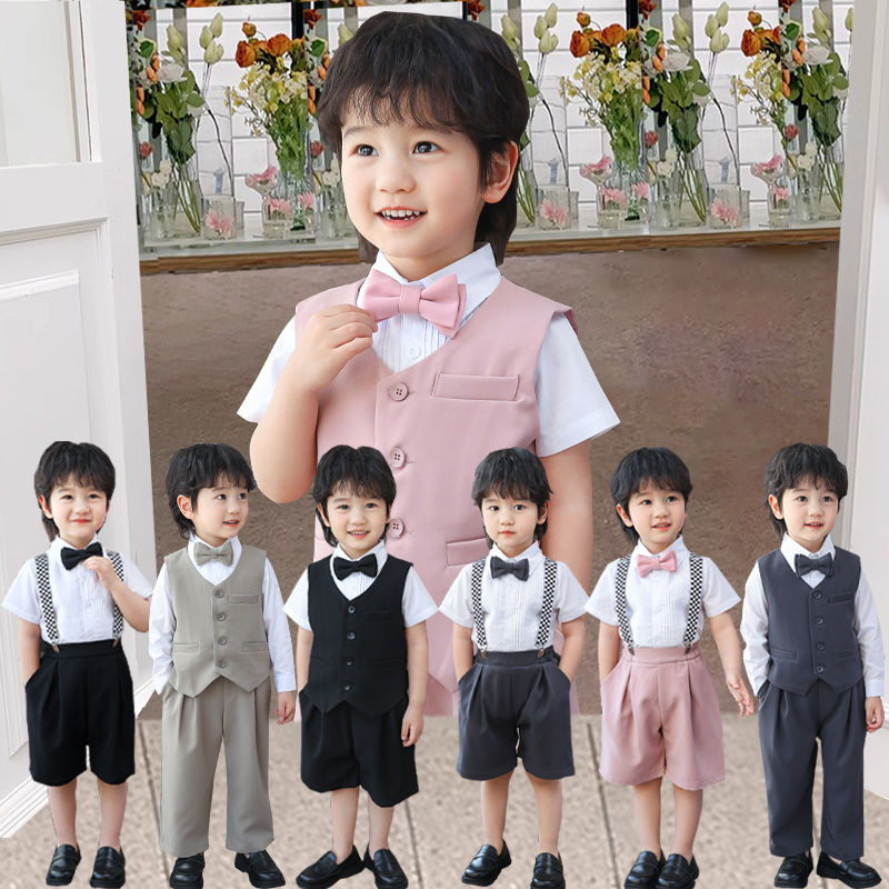 Day Host Dress Boy Flower Girl One Year Old Boy Baby Boy Summer Children Suit Little Boy Performance