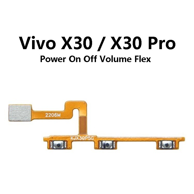 Vivo X30 / X30 Pro ( V1938CT, V1938T ) เปิดปิดระดับเสียงขึ้นลงสวิตช์ปุ่ม Flex Cable Ribbon สําหรับซ่