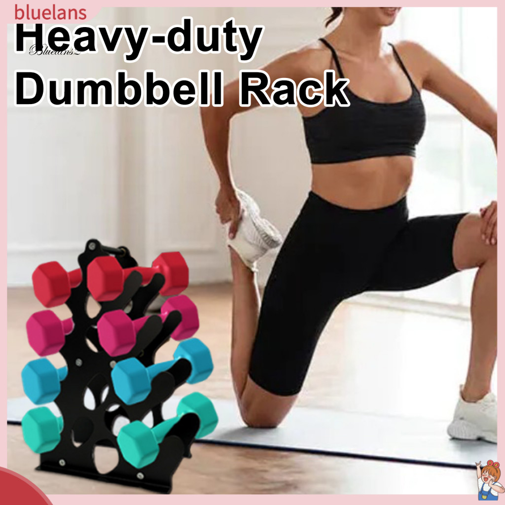 BLU Dumbbell Weight Stand GYM Dumbbell Holder ประหยัดพื้นที่ A-frame Dumbbell Rack สําหรับออกกําลังก