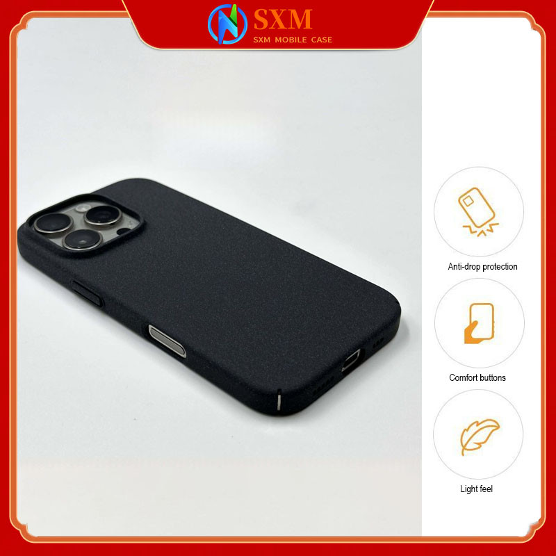 IPone16ProMax เคสโทรศัพท์ทรายเคลือบเรียบง่ายสําหรับ iPone16/15/14/13