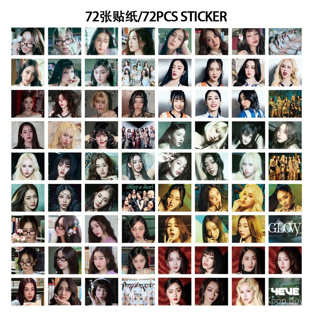 T Thai Girl Group 4EVE GLOW Photocard Sticker SNOBZE A0CT