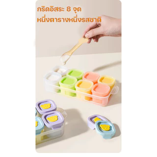 Berma Baby กล่องเก็บอาหารเด็ก ซิลิโอน PP แบ่งส่วน ไม่ปนกลิ่น บล็อคซิลิโคนเก็บอาหาร