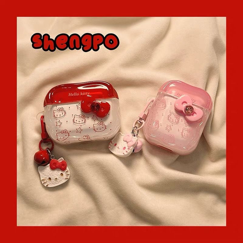 เคสหูฟัง Hello Kitty น่ารักไร้สายบลูทูธ AirPods Pro 1/2/3/4 หูฟังฝาครอบป้องกัน