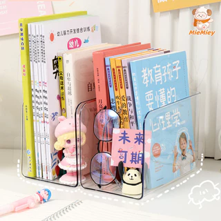 Book Stand ชั ้ นวางหนังสืออะคริลิคใส Simple ฟรีผสม U-รูป Bookends Home Office