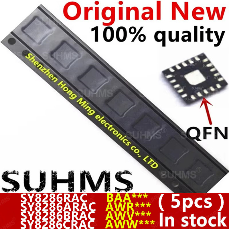((5ชิ้น) ใหม่ SY8286 SY8286RAC BAA5XA BAA... SY8286ARAC AWR6RA AWR... SY8286BRAC AWV5QB AWV... SY828