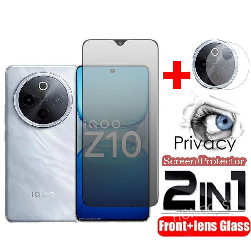 3D ตัวป้องกันหน้าจอความเป็นส่วนตัวสําหรับ Vivo IQOO Z10 5G 2025 Anti-Spy คลุมทั้งหมดกระจกนิรภัยกล้องเลนส์ฟิล์ม Class