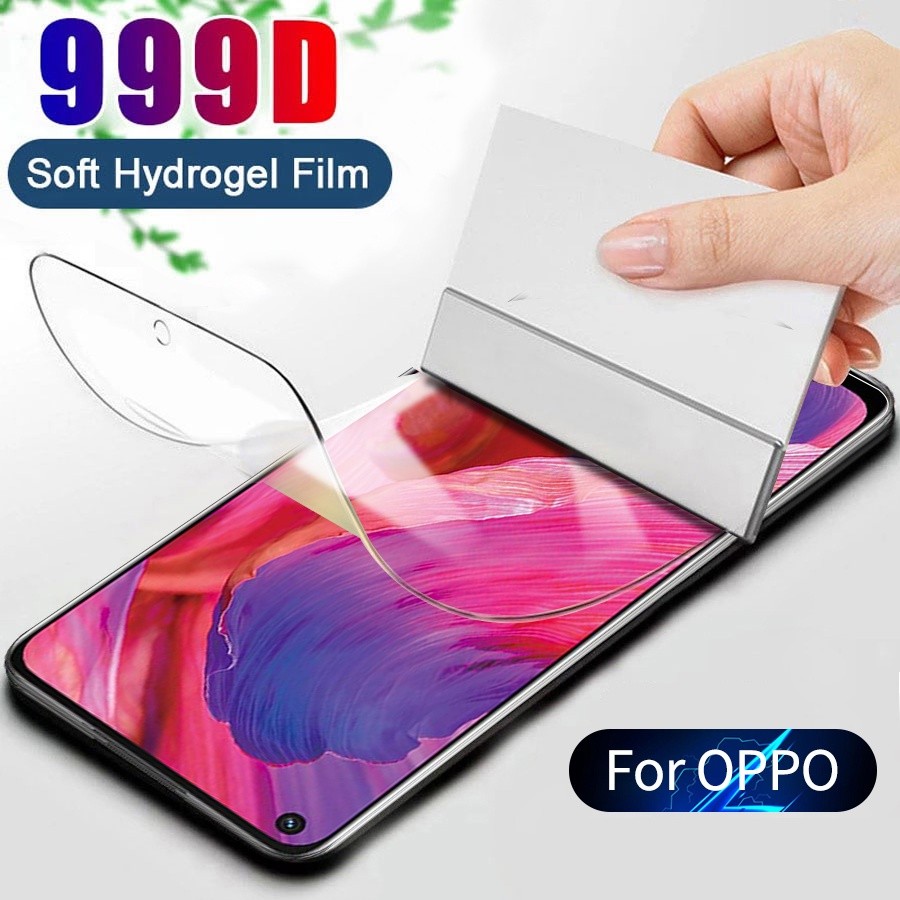 ฟิล์มกันรอยเต็มจอ ฟิล์มไฮโดรเจลนุ่ม สำหรับ OPPO A95 A94 A93 A8 A78 A74 A58 A55 A54 A53 A52 92 A5 A3S A32 A1k A16 A15 A12