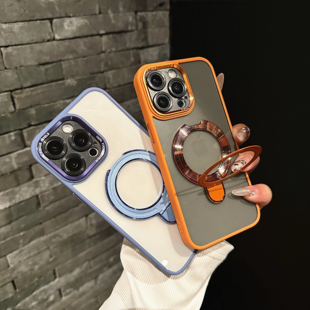 Fine Shield วงเล็บแม่เหล็กโลหะรูปตัว U iPhone16promax เคสป้องกันเข้ากันได้กับ i15 14 13 12 11pro, เค