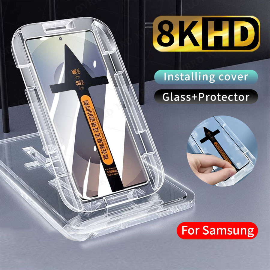 ฟิล์มกระจกเต็มจอ ติดง่าย PVT รุ่น สำหรับ Samsung Galaxy S25 Ultra S25 Edge S24 Ultra S24 FE S23 S22 S22 S21 Ultra Plus A17 A07 A16 A26 A36 A56 A15 A25 A35 A55 A14 A24 A34 A54 A13 A23 A53 A73 A52 A52S A32 A42 A72 A31 A51 A71 A30 A50 A50S A06 A05