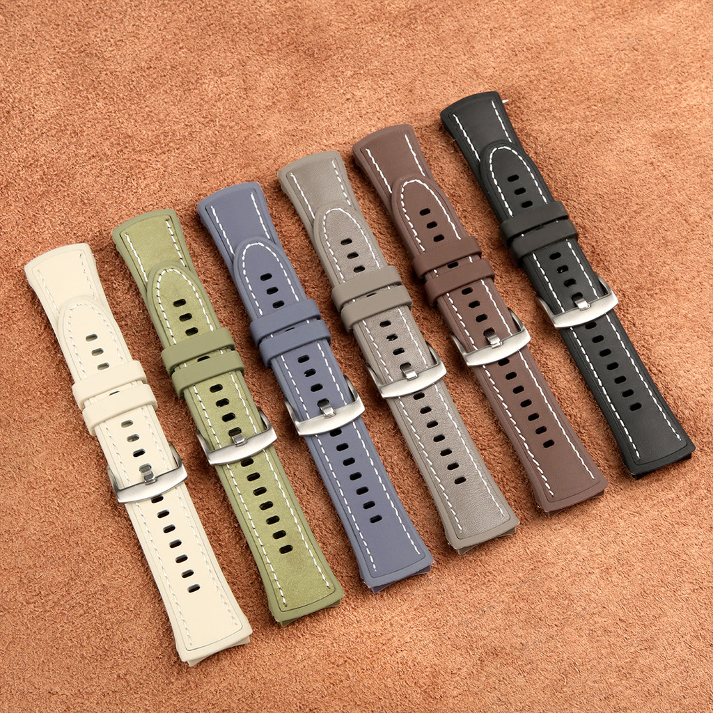 สายหนังซิลิโคนสําหรับ หัวเว่ย นาฬิกา 5 46 มม.42 มม.สายนาฬิกาอัจฉริยะสายรัดข้อมือยางนุ่มสําหรับนาฬิกา หัวเว่ย 5 46 มม.42 มม. สร้อยข้อ - รูปที่ 5