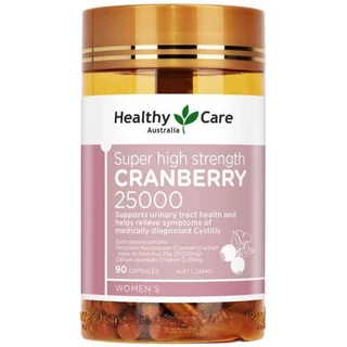 Healthy Care Super Cranberry 25000 90 Capsules สารสกัดจากแครนเบอร์รี่ สารต้านอนุมูลอิสระ รักษาสุขภาพกระเพาะปัสสาวะ
