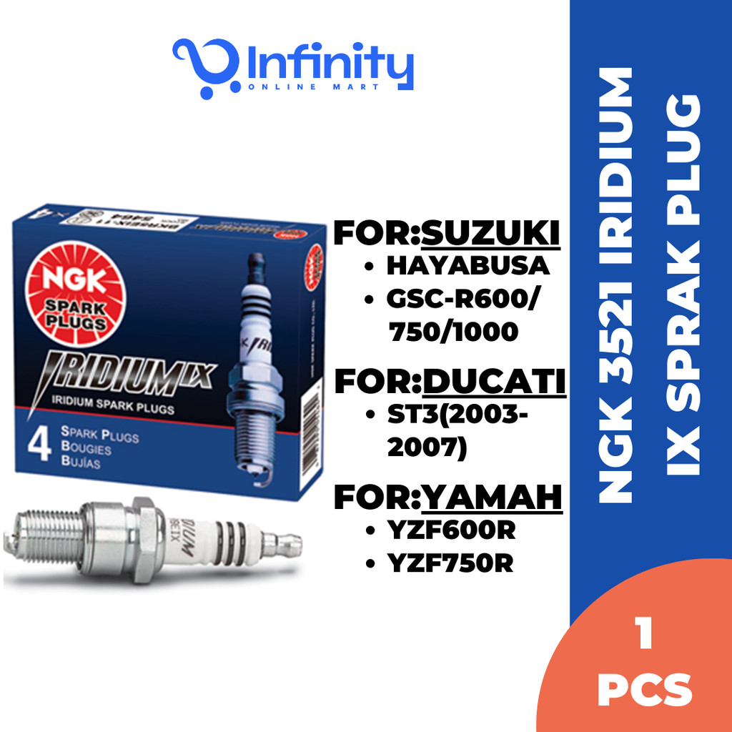 หัวเทียน NGK CR9EIX 3521 Iridium IX สําหรับ Suzuki/ Ducati/ Yamaha/ Kawasaki
