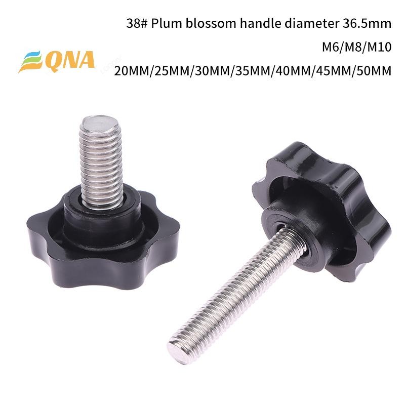 [QNA] อุปกรณ์อุตสาหกรรม 2 ชิ้น M6 M8 M10 38 # ด้าย Star Shaped Clamping Bolt Knob Bakelite พลาสติกจับสกรูใหม่