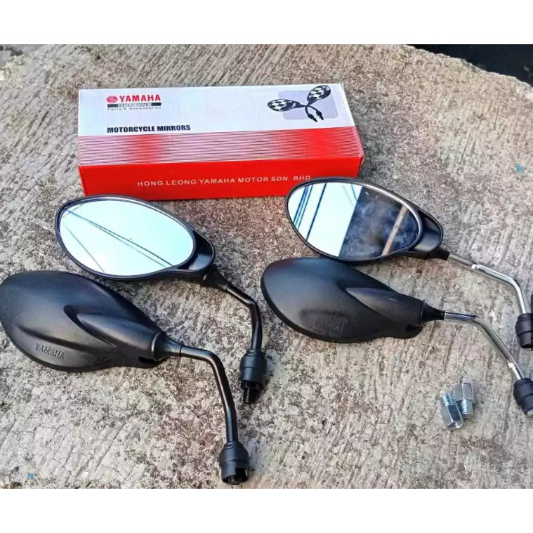 (MIV) x1 125z กระจกสีดําธรรมดาและโครเมียมสําหรับ Honda Yamaha motors y125 กระจก x1 กระจกไทย