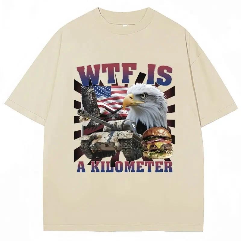 Wtf คือ Kilometer ตลก Meme T เสื้อผู้ชายผู้หญิงแฟชั่น Harajuku Vintage เสื้อยืด 100% Cotton Casual ฤ