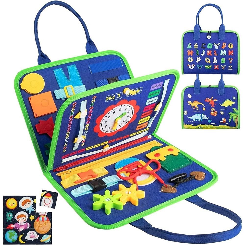 Toddler Busy Board Intelligence Learning Toys Sensory Montessori Book Kids Game