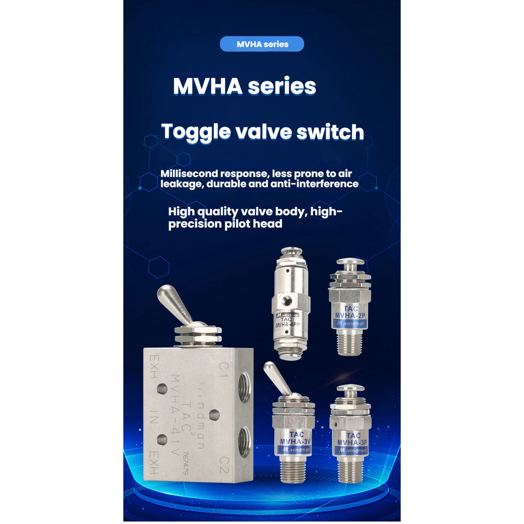 คู่มือวาล์ว MVHA-2P/2V-31P/3V/31V41PP/41V/34T/34CW Mindman ไต้หวัน Metalware