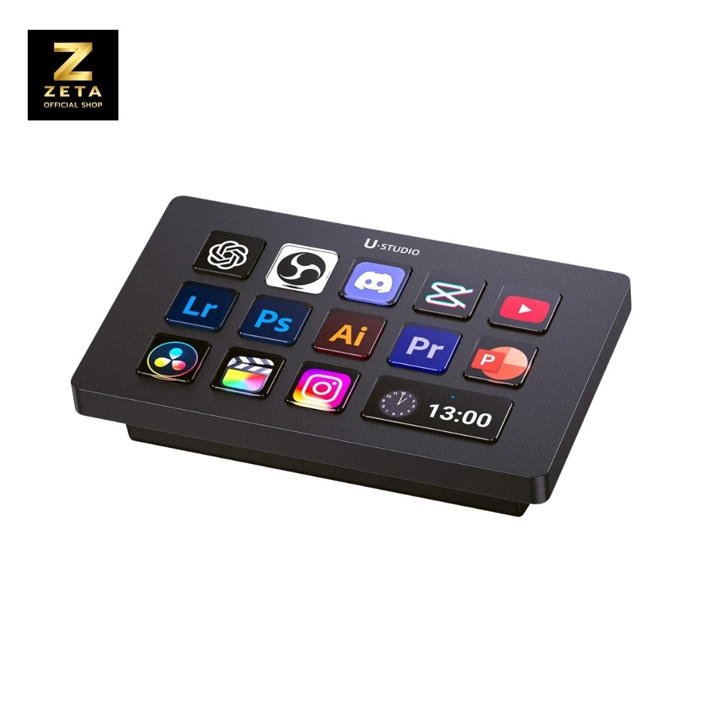 Ulanzi D200H Stream Deck with Dock อุปกรณ์สตรีมมิ่ง USB Hub 7in1 คีย์ลัด LCD 13 ปุ่ม PD Charge 100W
