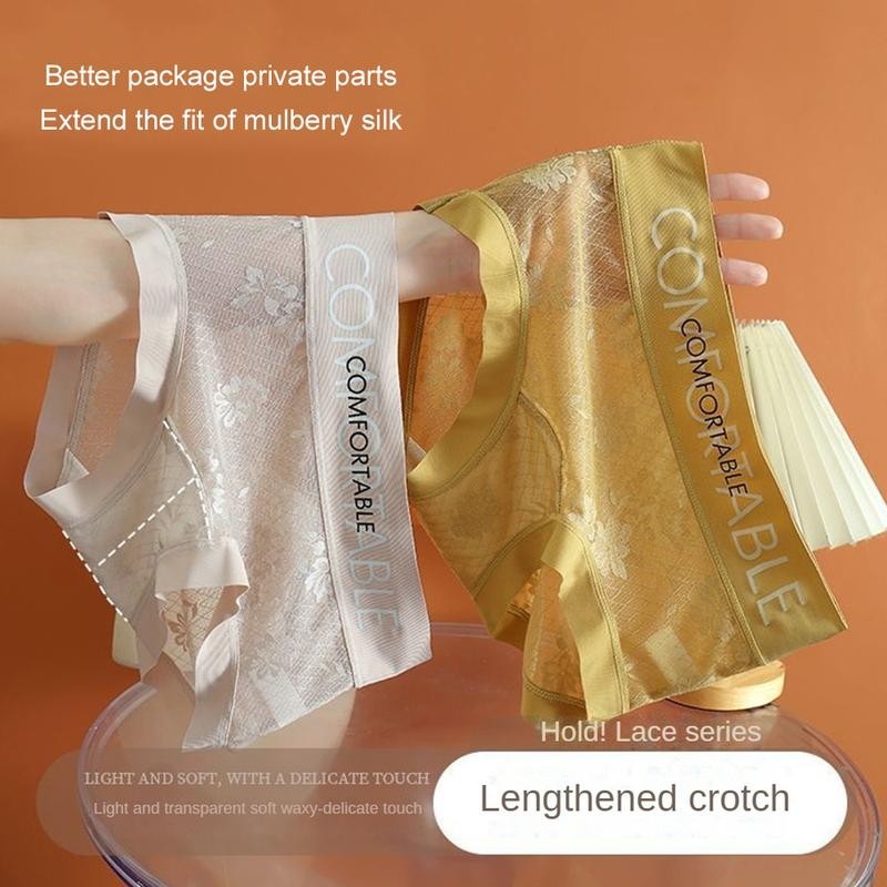 กางเกงชั้นในผู้หญิง เนื้อผ้านุ่มเบาใส่สบาย ระบายอากาศได้ดี ขนาดไซส์ M-2XL - รูปที่ 5