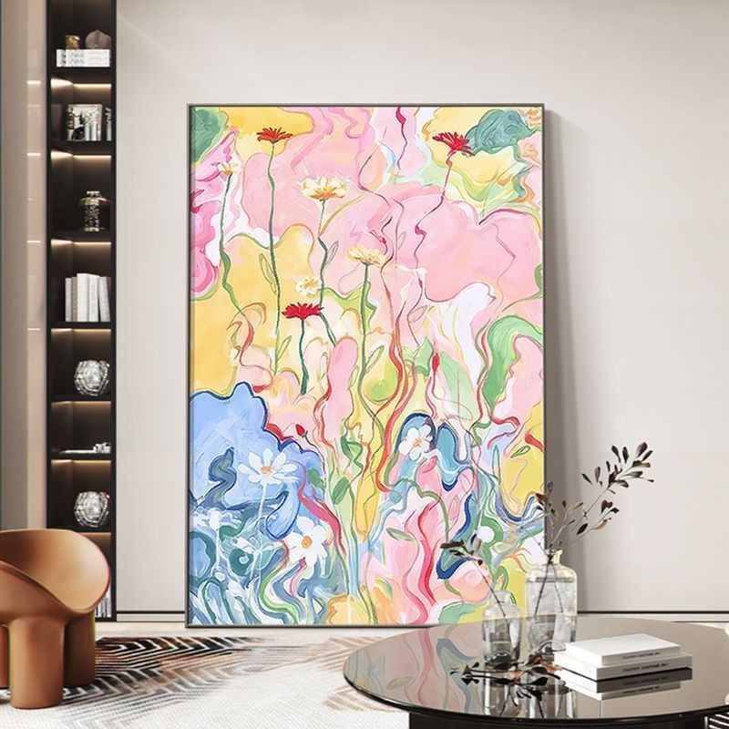 30x40x0.9เซนติเมตร โดปามีน ดอกไม้สีศิลปะสก์ท็อปภาพวาดตกแต่งห้องนั่งเล่นห้องนอนห้องเด็กเค้าโครงภาพวาดตกแต่งโปสเตอร์ผนังศิลปะวาดพื้นหลังผนังแขวนภาพวาด
