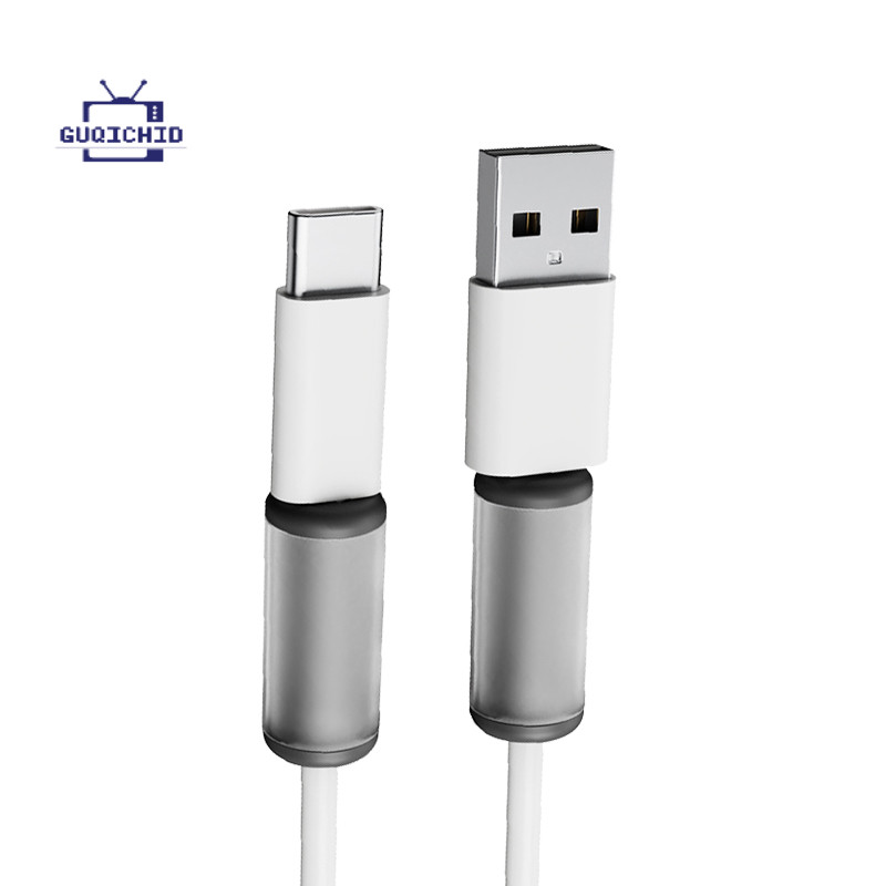 ฝาครอบสายเคเบิลข้อมูลซิลิโคนอ่อนนุ่ม -ปลอกป้องกันสายข้อมูล สําหรับ Android,Type C ตัวป้องกันสายชาร์จ สากล, กันฝุ่น,