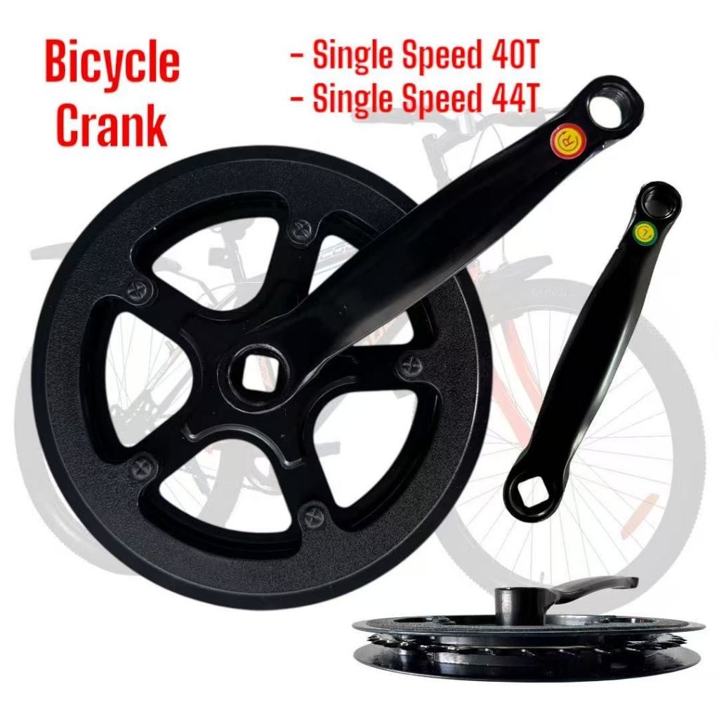 จักรยาน Crankset Single Speed 40T 44T MTB Basikal Crank Set 1 ความเร็ว
