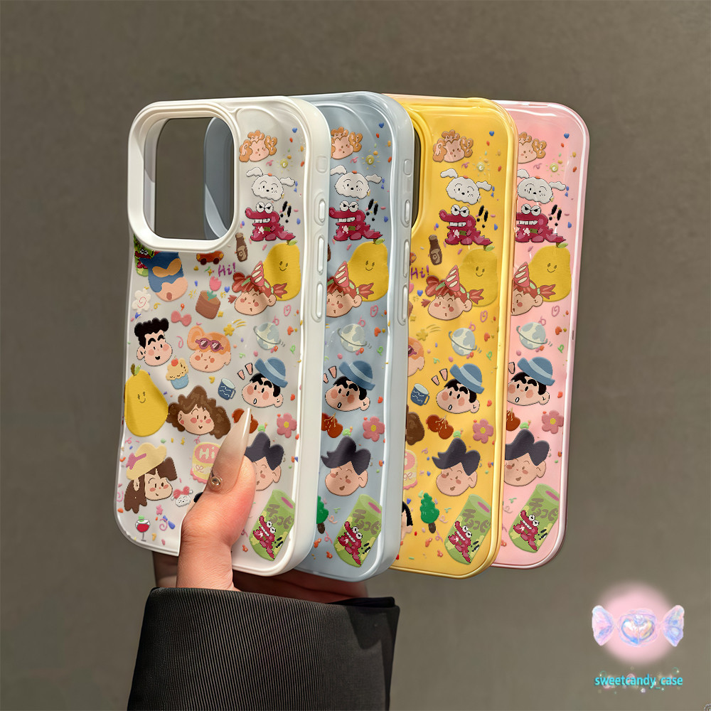 จัดส่งในพื้นที่ เคสเหมือนอุกกาบาต คุกกี้ไดโนเสาร์ อักขระอะนิเมะ สําหรับIPhone16 15 14 13 11 7 8plusPro Promax X XR XS