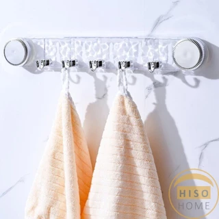 Hiso ตะขอดูดสูญญากาศ ตะขอถ้วยดูดลูกบิดหมุนไล่อากาศ เผื่อติดผนัง ติดทน สีไม่ลอก กันน้ำ รับน้ำหนักได้ดี Hook