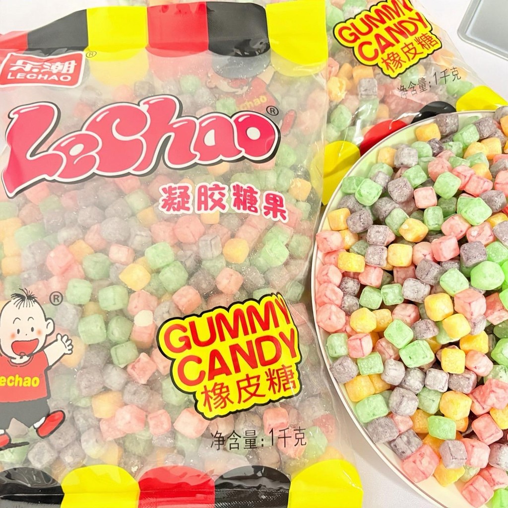 เยลลี่ลูกเต๋า Lechao 1kg 4 รสชาติผลไม้! เคี้ยวหนึบ ทุกก้อนฟิน! - ภาพย่อย 3