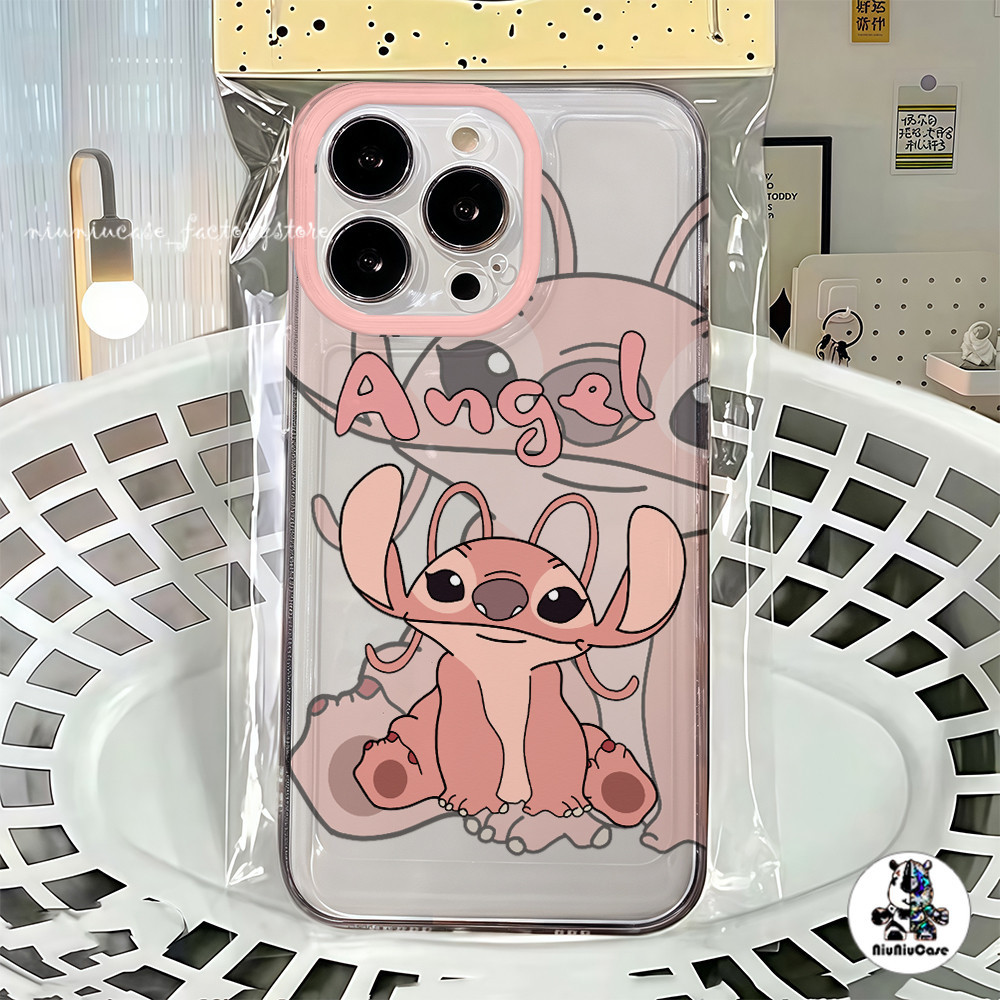 สีชมพูสติชัย เคสออปโป้ For OPPO A38 A57 A77S A15S A17K A7 A16S A54 A5 A9 A53 A33 A32 A58 A76 A96 A78 เคส กันกระแทก Case