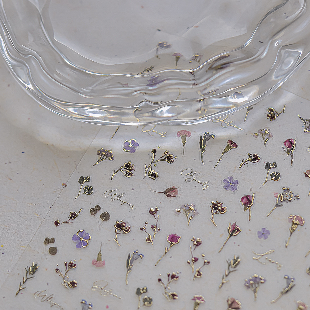 สติ๊กเกอร์ติดเล็บลายนกกระเรียนเต้นรำสีทองto4454 - รูปที่ 2