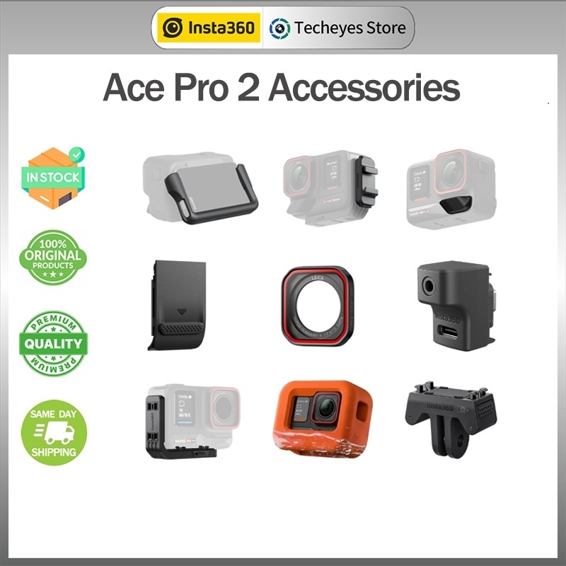 อุปกรณ์เสริม Insta360 Ace Pro 2 (คลิปกระเป๋าเป้สะพายหลัง/การ์ดเลนส์/เคส)