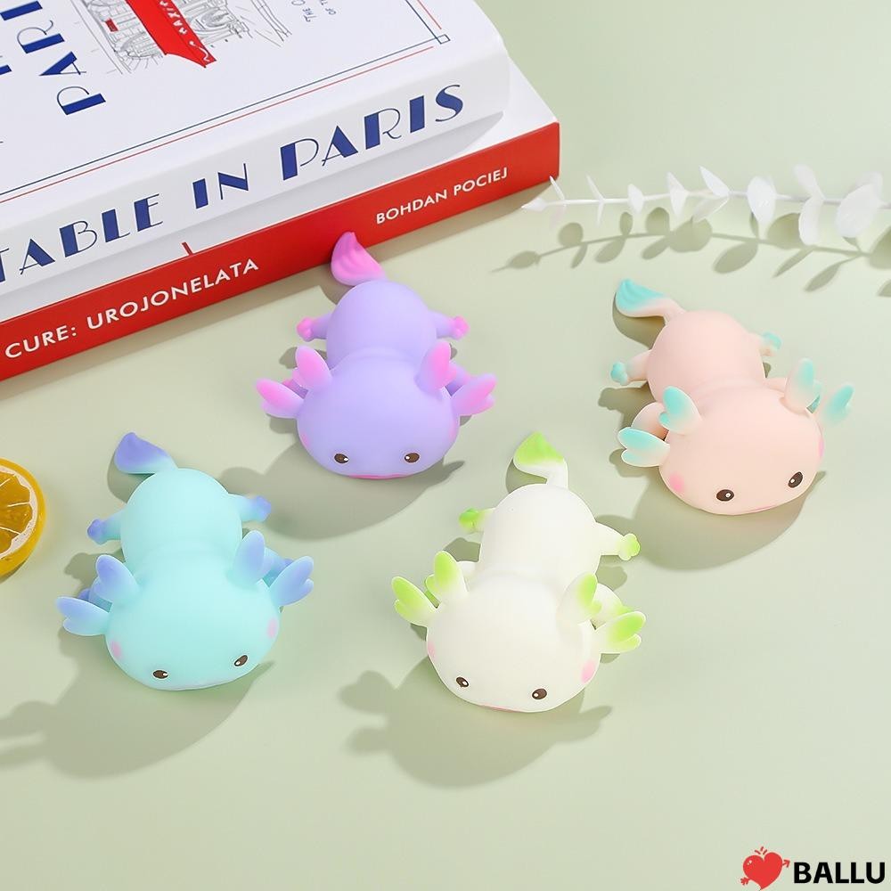 BALLU ของเล่นบีบ, ความเครียดบรรเทาน่ารัก Axolotl การ์ตูนปลา Squishy ของเล่น, ผ่อนคลายหลายสี Fidget ต