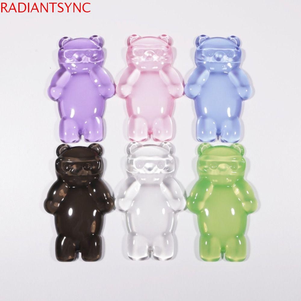 RADIANTSYNC แผ่นรองเมาส์การ์ตูนหมี, แผ่นรองเมาส์ยามข้อมือน่ารักสบาย, ตกแต่งวัสดุกันน้ํานุ่มส่วนที่เหลือมือแผ่นรองเมาส์กันลื่นโฮมออฟฟิศ