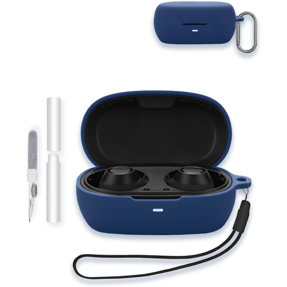 สําหรับ Baseus Bowie MA10 Pro ANC หูฟังไร้สายฝาครอบซิลิโคนป้องกันกรณีพร้อมชุดทําความสะอาด & Carabine