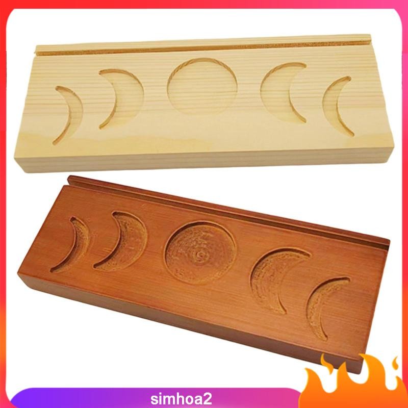 [Simhoa2] โปสการ์ดขาตั้งเทียนไม้ Tarot อ่านถาดตกแต่งสําหรับ Wiccan Pagan